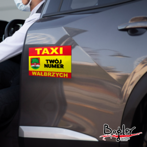 Naklejka magnetyczna - TAXI Wałbrzych