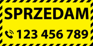 baner reklamowy SPRZEDAM - różne wzory
