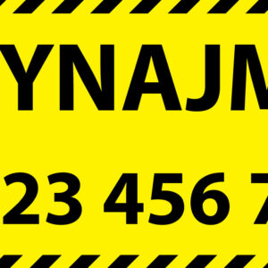 baner reklamowy WYNAJMĘ - różne wzory