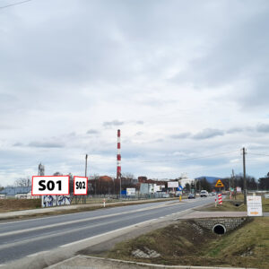 S01 - Pszenno ul. Kolejowa tablica lewa