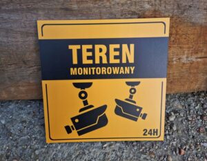 TABLICZKA OSTRZEGAWCZA (teren monitorowany)