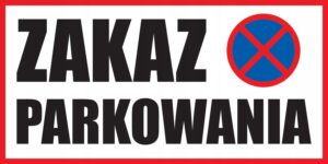 TABLICZKA ZAKAZ PARKOWANIA 30x15cm