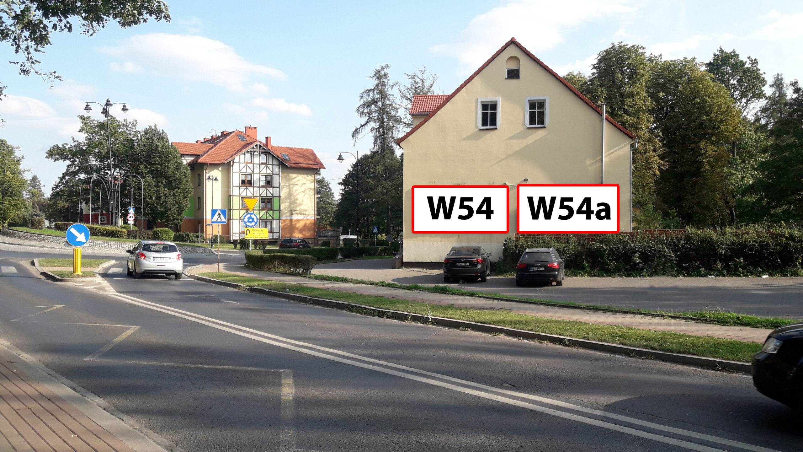 W54a - Szczawno-Zdrój, rondo